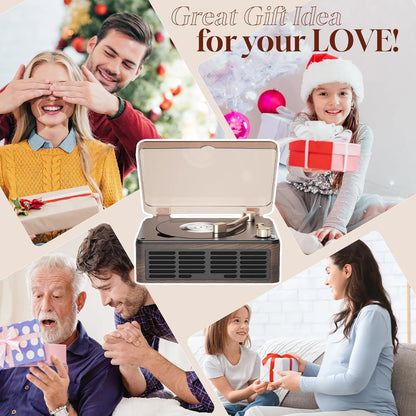 CD Player with Hifi Stereo Sound Vintage CD Player Bluetooth CD Raido Player with Speakers & FM Radio Retro Support USB & AUX Playback for Audio Books