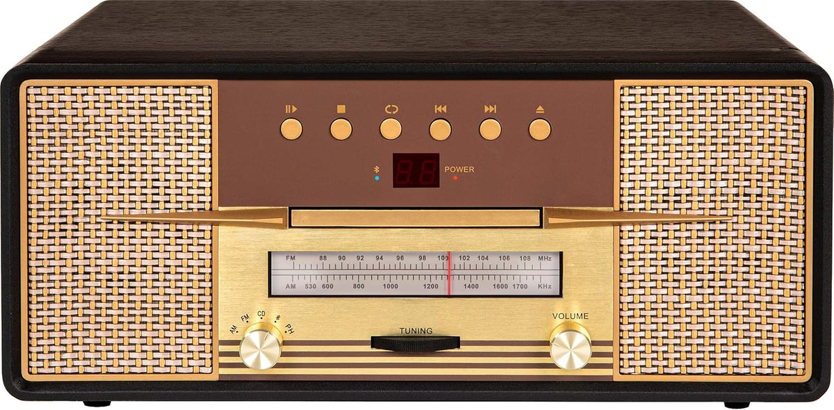 CR7016A-MA Rhapsody 7-In-1 Record Player, Mahogany