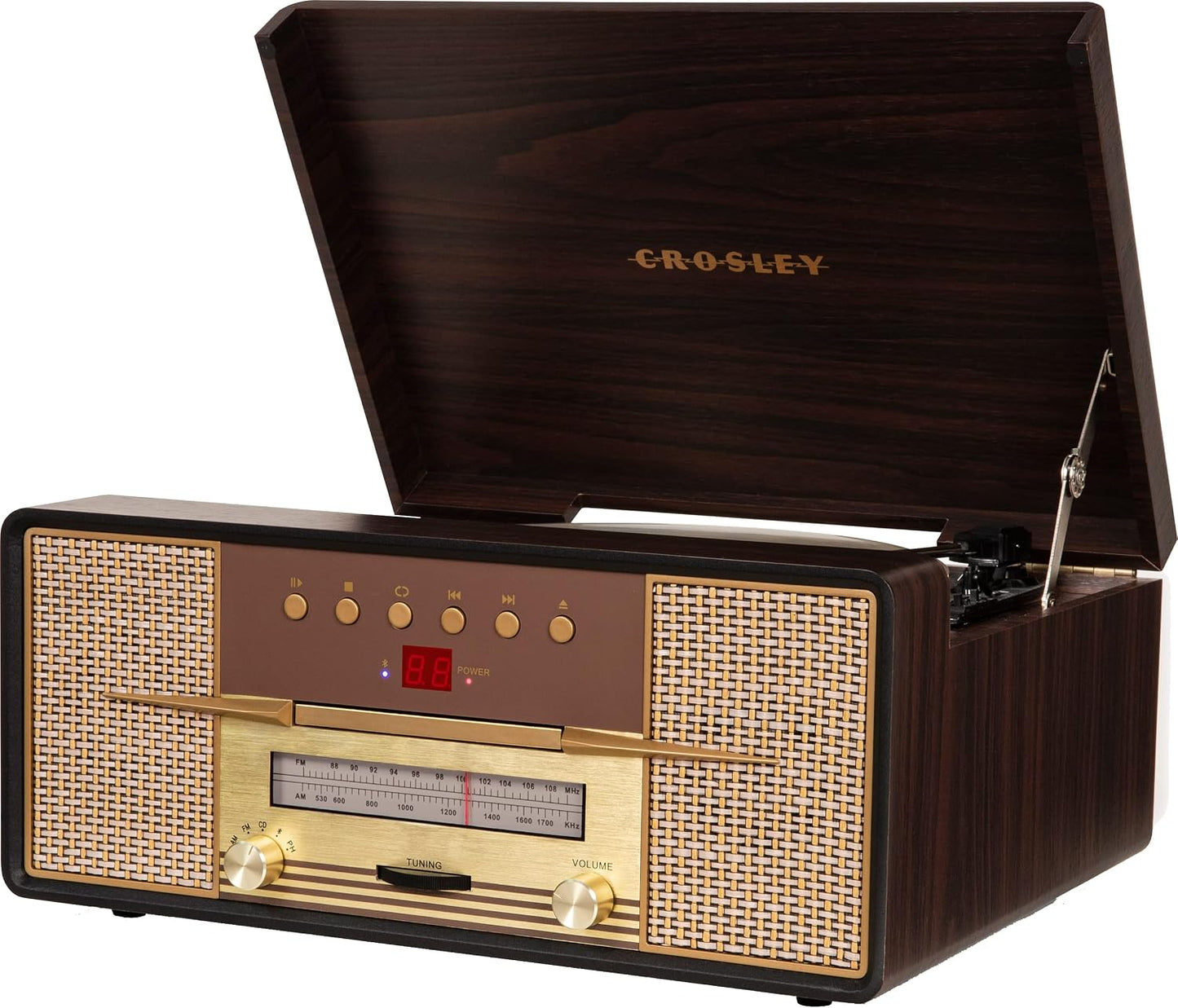 CR7016A-MA Rhapsody 7-In-1 Record Player, Mahogany