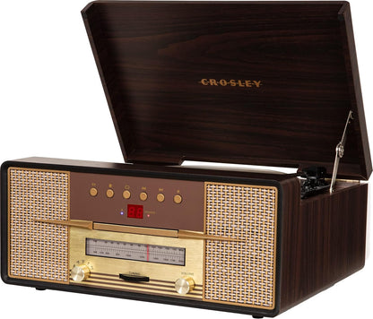 CR7016A-MA Rhapsody 7-In-1 Record Player, Mahogany