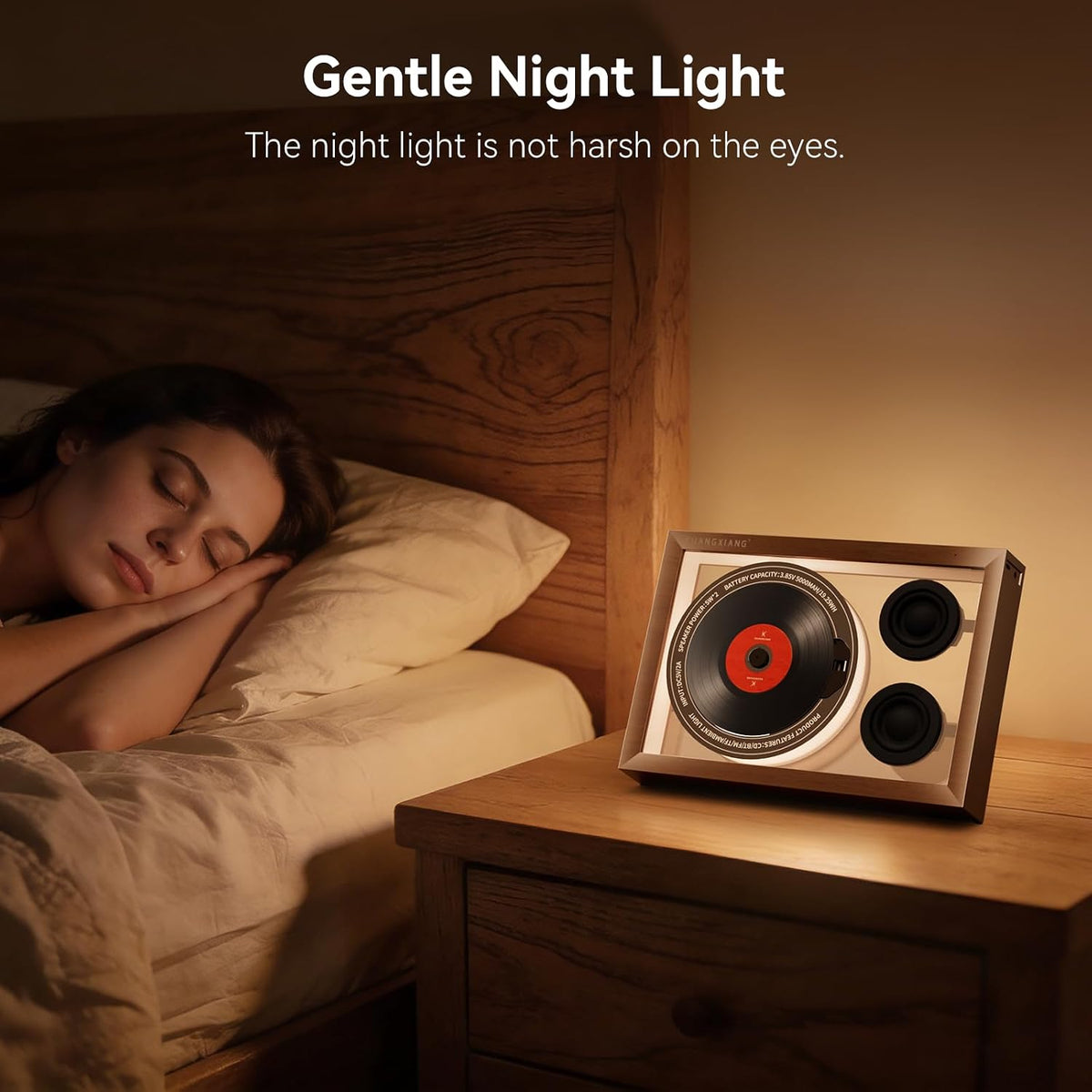 Portable CD Players for Home, Retro Photo Frame Music Player, 5.4 Bluetooth Speaker FM Radio, Retro CD Player with Speakers Light, Desktop Wall CD Player Portable Speaker Built-In Mic Remote Control