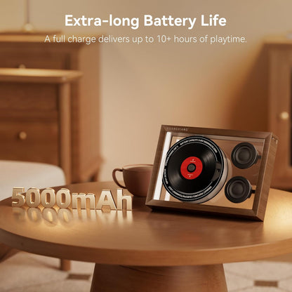Portable CD Players for Home, Retro Photo Frame Music Player, 5.4 Bluetooth Speaker FM Radio, Retro CD Player with Speakers Light, Desktop Wall CD Player Portable Speaker Built-In Mic Remote Control