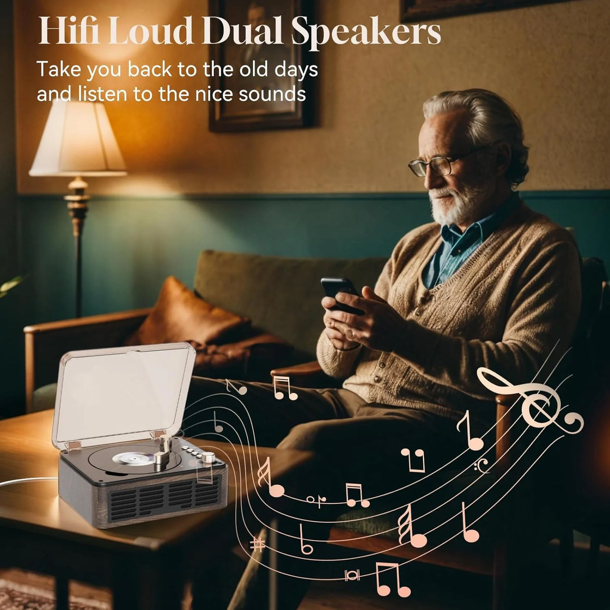 CD Player with Hifi Stereo Sound Vintage CD Player Bluetooth CD Raido Player with Speakers & FM Radio Retro Support USB & AUX Playback for Audio Books