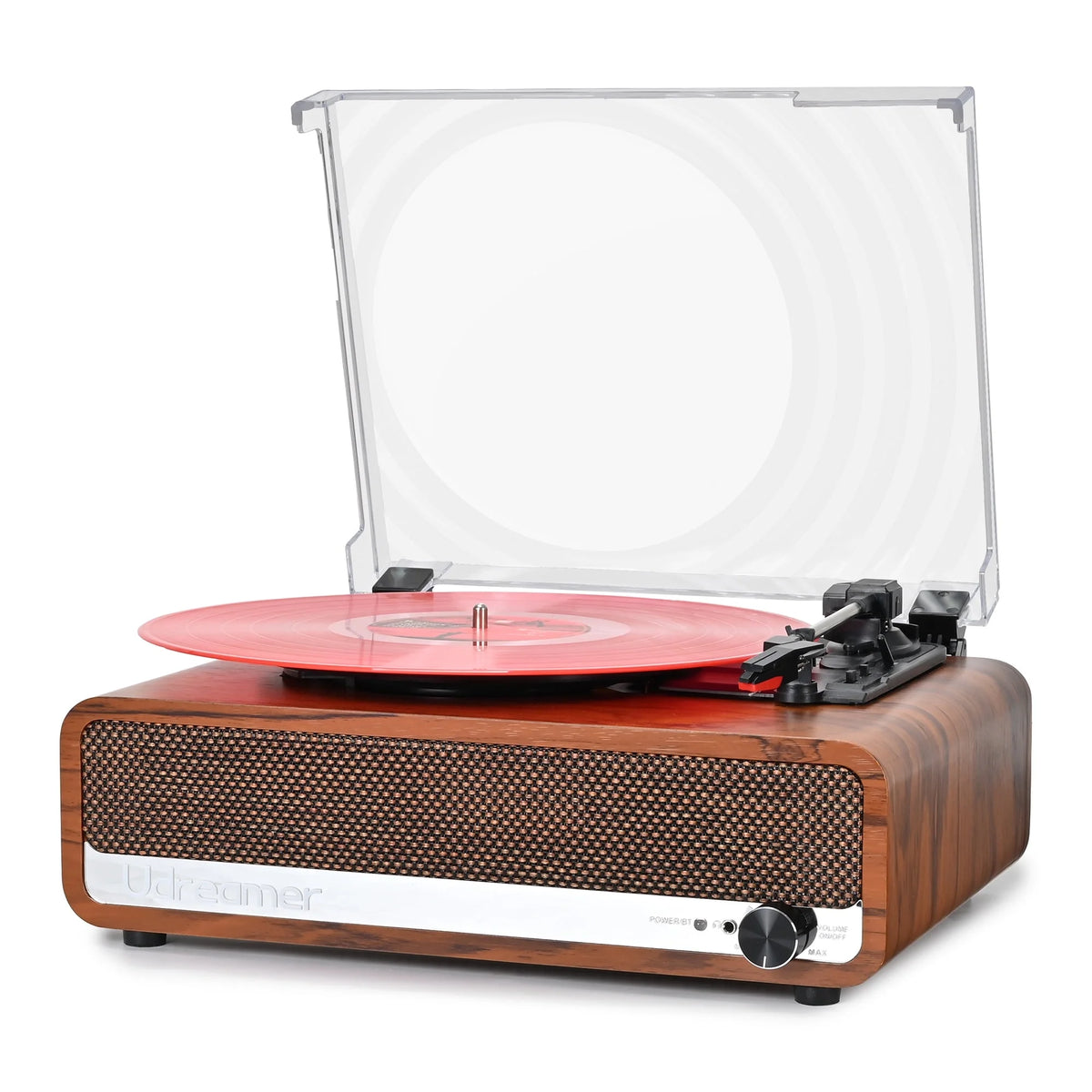 Vinyl Record Player with Speakers,Vinyl Player Turntables for Vinyl Records(Tocadiscos De Vinilo),Bluetooth Turntable,Brown
