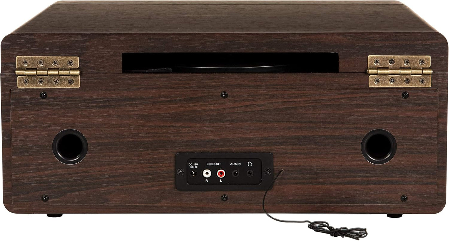 CR7016A-MA Rhapsody 7-In-1 Record Player, Mahogany