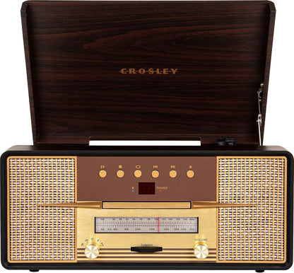 CR7016A-MA Rhapsody 7-In-1 Record Player, Mahogany