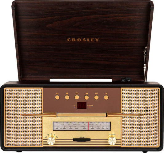 CR7016A-MA Rhapsody 7-In-1 Record Player, Mahogany